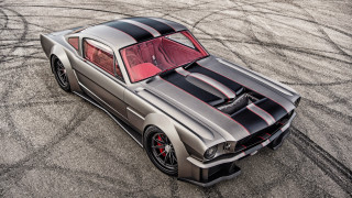 Red hood car black stripes - a red hood free wallpaper