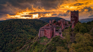Castle hill sunset clouds mountain - heidelberg school free wallpaper