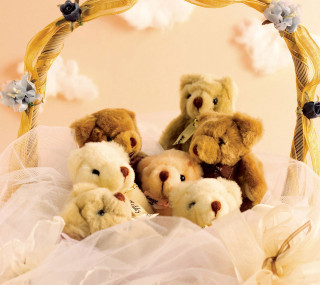 Basket stuffed animals table wall - detail free wallpaper for tablet