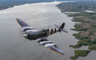 Small plane over water forest - colin hayes free wallpaper