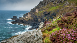 Cliff castle ocean tower medieval - top of it next free wallpaper for desktop