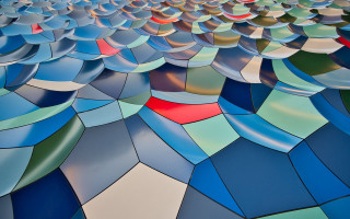 Colorful wall sky abstract geometry - different color free wallpaper