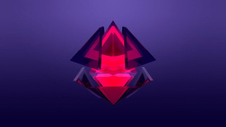 Purple red crystal cubism triangle - low free wallpaper for desktop