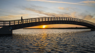 Bridge sunset water arts movement - sunset time free wallpaper