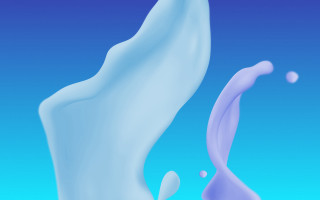 Blue white liquid poured glass - a glass of milk free wallpaper
