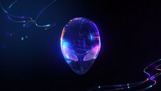 Futuristic glowing face planet space - affinity photo free wallpaper for desktop