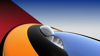 Colorful abstract bird black red - a black face free wallpaper