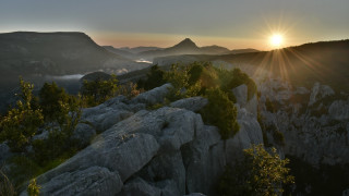 Mountain sunset forest lake river 2 - alen divi free wallpaper