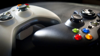 White controller multicolored buttons abstract - button free wallpaper
