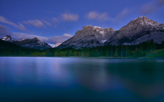 Mountain lake forest sky nature 10 - a forest in the foreground free wallpaper