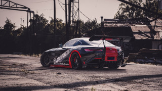 Car building powerlines sky outdoor - rim free wallpaper