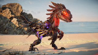 Dragon beach rock redlight glowing - a rock formation free wallpaper