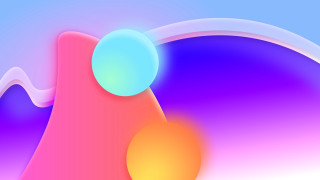 Colorful abstract blue pink circle - circle free wallpaper for desktop