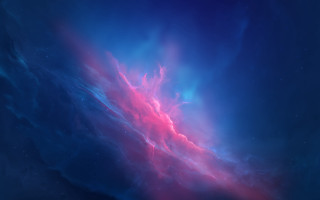 Blue pink clouds night sky - galaxy free wallpaper for desktop