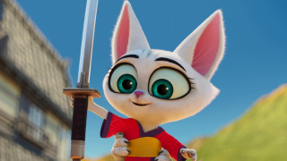 Cartoon character sword building sky - dai jin free wallpaper