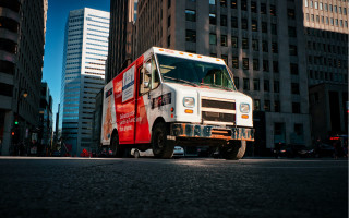 City street truck skyscraper tokyo - eric deschamps free wallpaper for desktop
