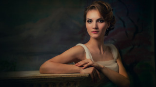 Woman white dress portrait artur - neoclassicism free wallpaper for desktop
