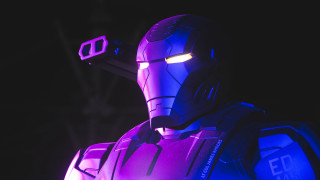 Robot purple light futuristic 3d - its chest free wallpaper