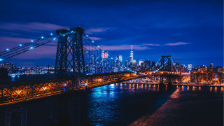 Bridge city lights night matte - cinematic photography free wallpaper for desktop