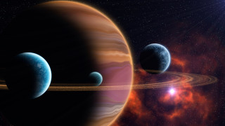 Space planet sky star bright - a group of planets free wallpaper