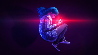Skateboard hologram redlight phone energy - affinity photo free wallpaper