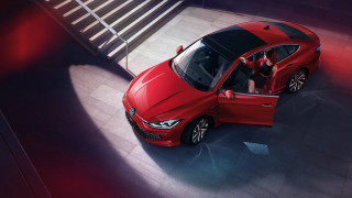 Red car parked open driver - christian w. staudinger free wallpaper