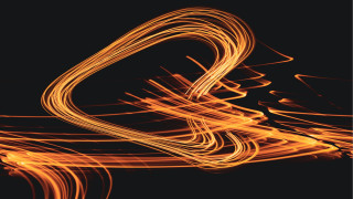 Blurry orange lights fire explosion - a blurry photo free wallpaper for desktop