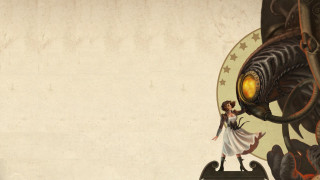 Woman clock tower dragon head - steampunk free wallpaper