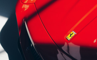 Red sportscar yellow sticker hood - neoism free wallpaper for desktop