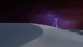 Lightning snowy hill night purple - a purple hue free wallpaper
