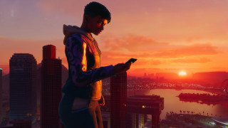 Futuristic city sunset teenager hoodie - a city free wallpaper for desktop