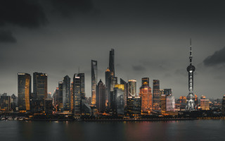 Cyberpunk city skyline night tower - cyberpunk city free wallpaper