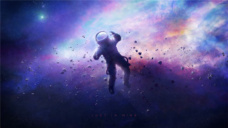 Space man helmet stars galaxy - hue free wallpaper