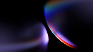 Black background red blue swirls - chromatic aberration free wallpaper