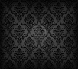 Black wallpaper floral pattern leaves - black background free wallpaper for tablet