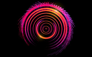 Circular light red pink raytraced - a circular object free wallpaper