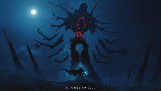 Creepy giant tree demon fullmoon - bloodborne free wallpaper