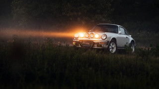 Car headlights night fog grass - headlight free wallpaper for desktop