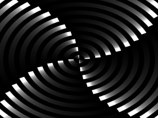 Black white circular light center - op art free wallpaper for desktop