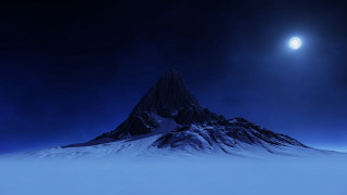 Mountain moon night sky clouds - a moon in the sky above free wallpaper
