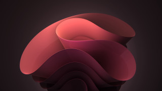Red abstract object black background - an abstract sculpture free wallpaper for desktop