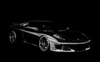 Black sports car dark room 4 - visible free wallpaper