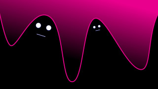 Black pink shapes eyes noses - shape free wallpaper