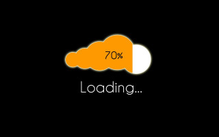 Black background white orange cloud - constant free wallpaper for desktop