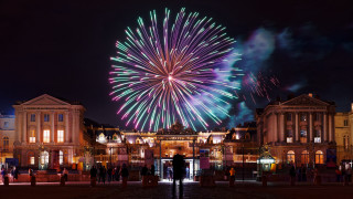 Fireworks city night tokyo architecture - pixar and disney animation free wallpaper