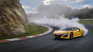 Yellow sports car smoke rocky - a yellow sports car free wallpaper