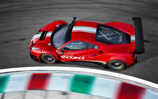 Red sports car race track 15 - side profile free wallpaper