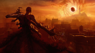 Futuristic city woman blackhole bastien - apocalypse free wallpaper