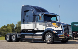 Semi truck trailer forest blue - a forest of trees free wallpaper