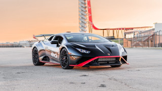 Black sports car sunset rollercoaster - vector free wallpaper for desktop